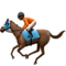 Horse Racing - Medium Black emoji on Apple